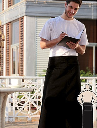 Bocini Polyester Drill Continental Apron with Pocket (BOCWA0624)