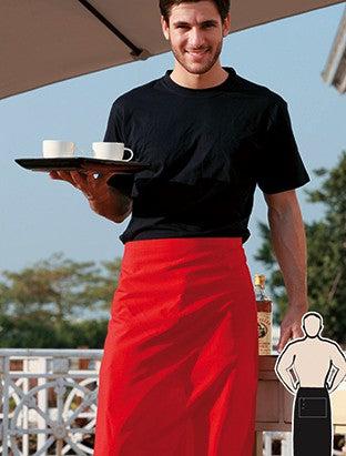 Bocini Polyester Drill Three Quarter Apron with Pocket (BOCWA0630)