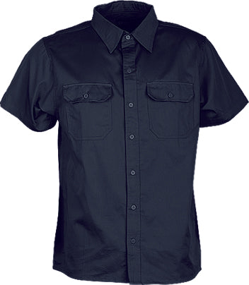 Bocini Unisex Cotton Drill Work Shirt Short Sleeve (BOCWS0679)