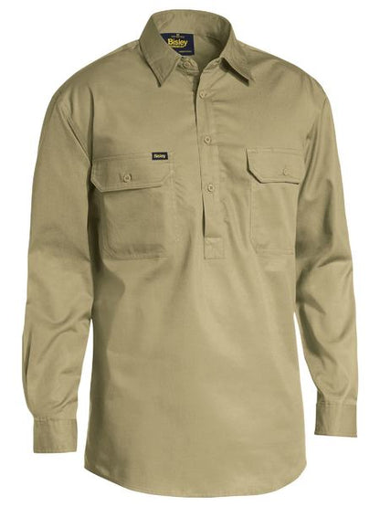 Bisley Closed Front Cool Lightweight Drill Shirt Long Sleeve (BISBSC6820)