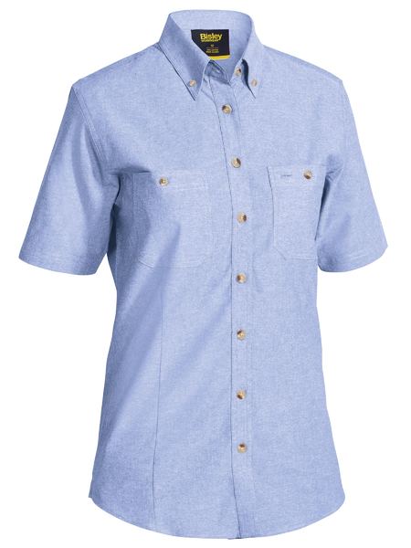 Bisley Ladies Chambray Shirt Short Sleeve (BISBL1407)