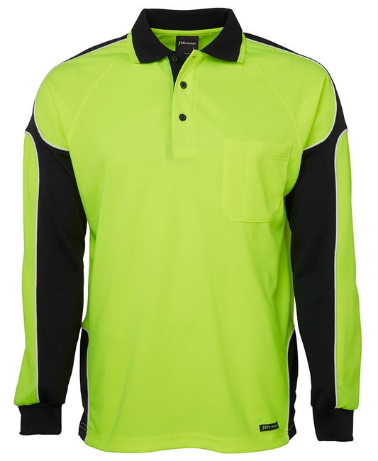 JB's Hi Vis Long Sleeve Panel Polo - Hi Vis Clothing - Best Buy Trade Supplies Direct to Trade