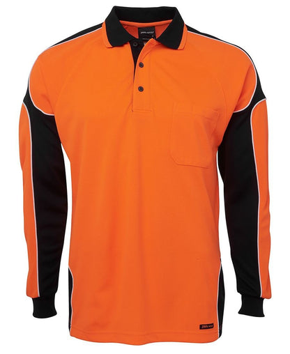 JB's Hi Vis Long Sleeve Panel Polo - Hi Vis Clothing - Best Buy Trade Supplies Direct to Trade