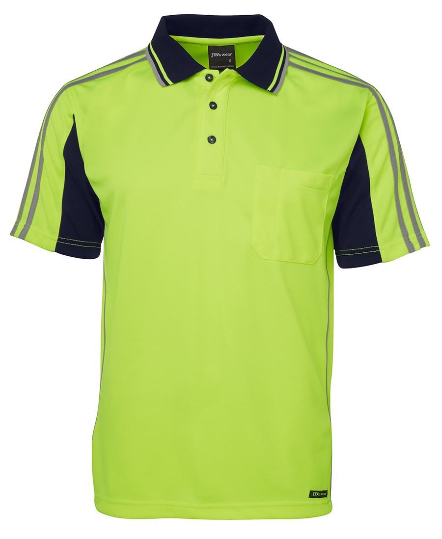 JB's Hi Vis Short Sleeve Arm Tape Polo - Hi Vis Clothing - Best Buy Trade Supplies Direct to Trade