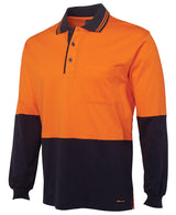 JB's Hi Vis Cotton Polo Long Sleeve (JBS6CPHL) - Best Buy Trade Supplies