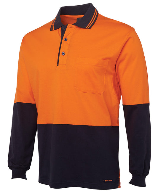 JB's Hi Vis Cotton Polo Long Sleeve (JBS6CPHL)