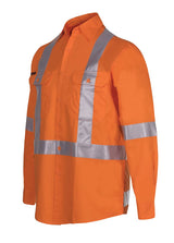 JB's Hi Vis (D+N) 150G NSW/QLD X-Back Tape Shirt Long Sleeve (JBS6DCBL)