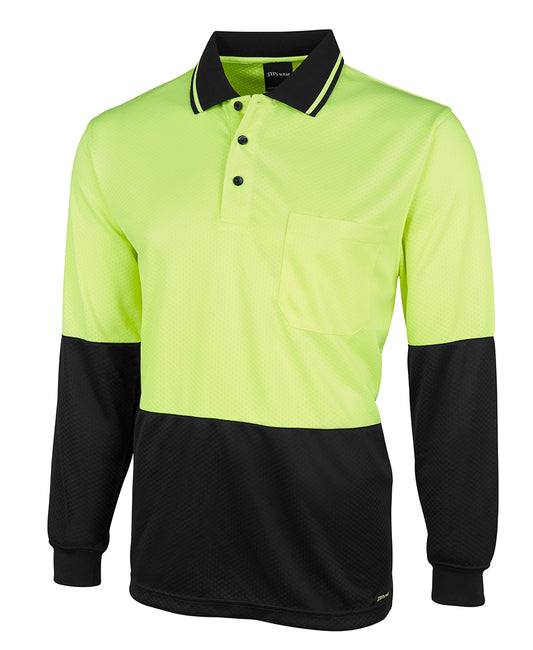 JB's Hi Vis Jacquard Non Cuff Polo Long Sleeve (JBS6HJNL)