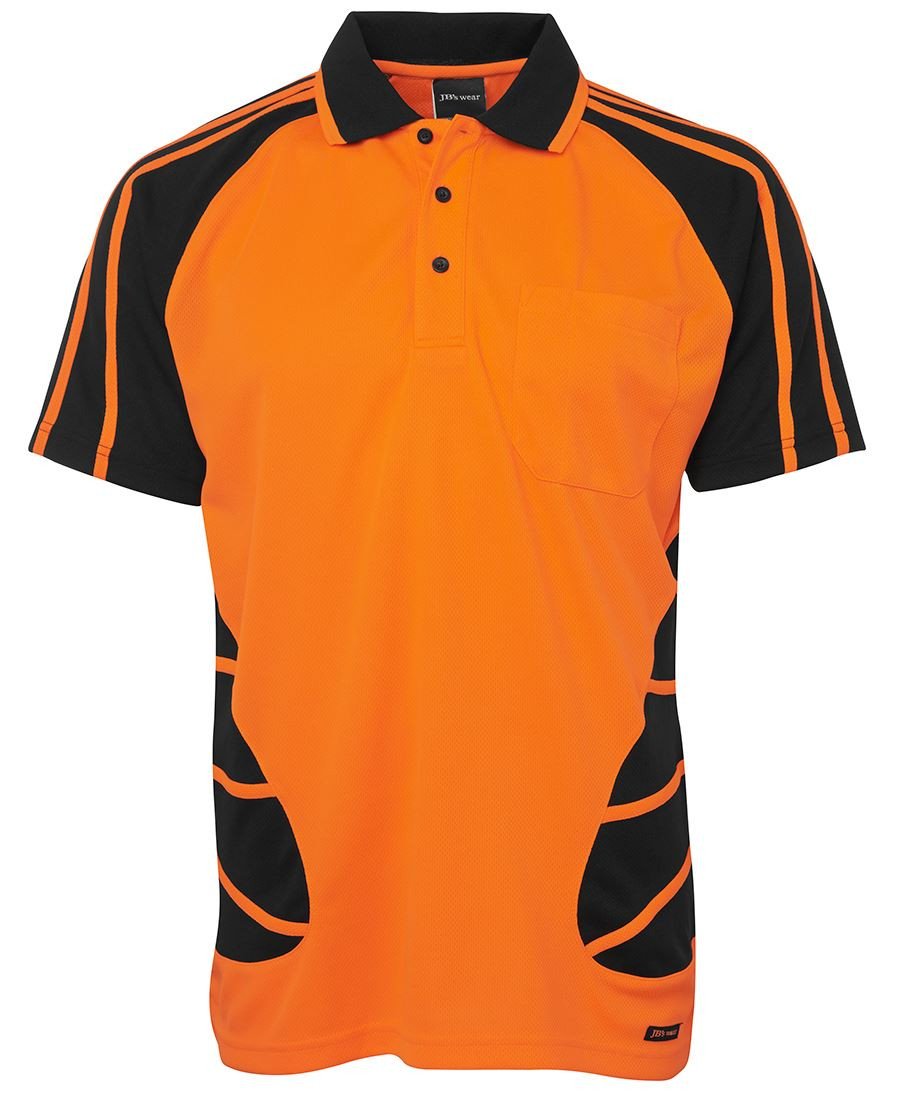 JB's Hi Vis Short Sleeve Spider Polo - Hi Vis Clothing - Best Buy Trade Supplies Direct to Trade