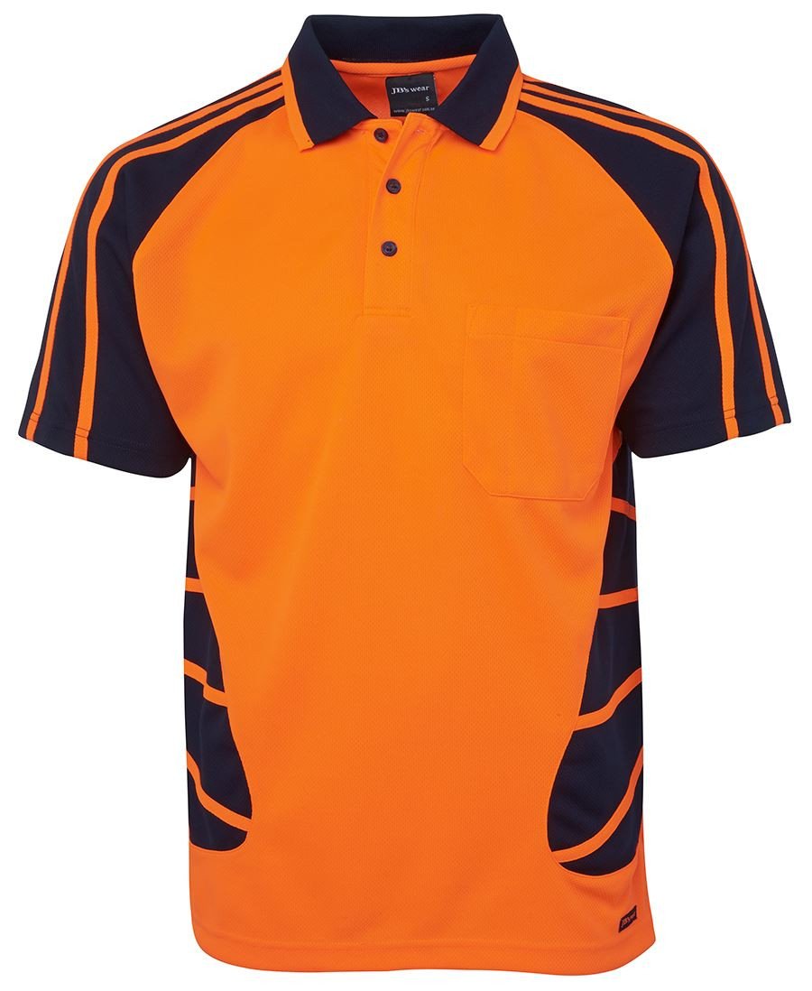 JB's Hi Vis Short Sleeve Spider Polo - Hi Vis Clothing - Best Buy Trade Supplies Direct to Trade