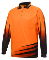 JB's Hi Vis Rippa Sub Polo Long Sleeve (JBS6HVRL) - Best Buy Trade Supplies