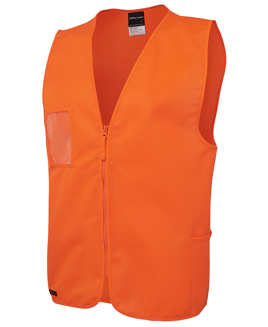 JB's Hi Vis Zip Safety Vest (JBS6HVSZ)