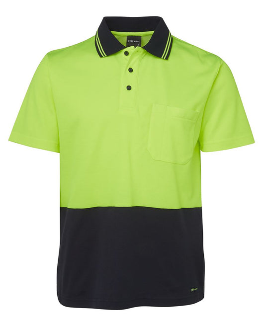 JB's Hi Vis Non Cuff Cotton Back Polo Short Sleeve (JBS6NCCS)