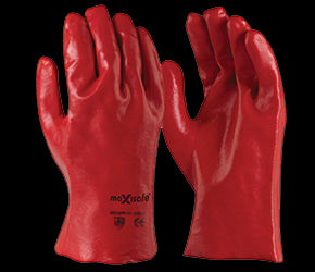 Maxisafe Red PVC Gloves (MAXGPR)